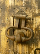 Ancient door handle in Provence, Southern France