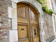 Ancient doorway in Uzes, Languedoc Rousillon, Southern France