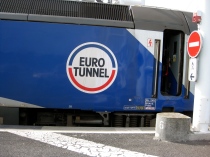 Euro tunnel in Calais France, on route to England