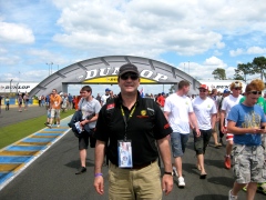 Chris on the track  after the race at 24 Heures du Mans 2012